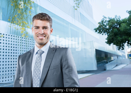 Portrait of confident businessman outdoors Stock Photo