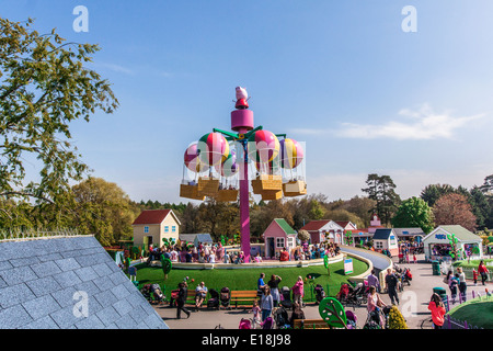 Peppa Pigs balloon ride at Peppa Pig world, Paultons Park,Romsey, Southampton, England, United Kingdom. Stock Photo