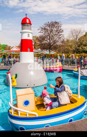 Grandpa Pig's Boat Trip ride, Peppa Pig world, Paultons Park, Southampton, England, United Kingdom. Stock Photo