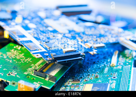 Old computer boards for recycling Stock Photo