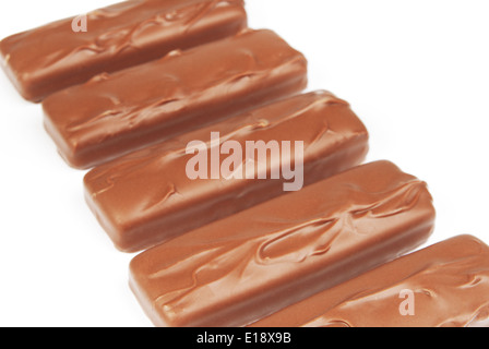 Chocolate bars isolated on a white background Stock Photo