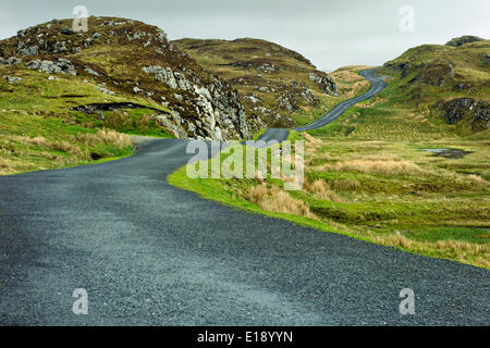 Road to Bunglas Cliffs, Irish Landscape, County Donegal, Republic of Ireland, Europe. May 2014 Stock Photo