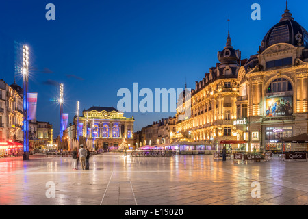 Place de Comedie Montpellier Stock Photo