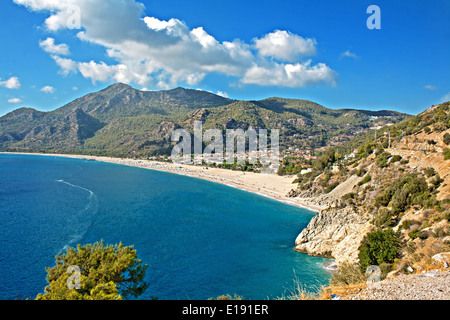 Oludeniz beach in the Fethiye district of Turkey Stock Photo