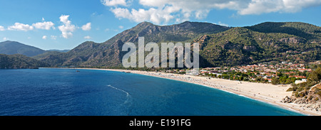 Oludeniz beach in the Fethiye district of Turkey Stock Photo