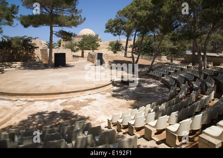 The Erofili Theatre in the Fortezza, Rethymno, Crete. Stock Photo