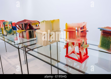 Paris, France, French Modern Art Gallery, 'Galerie Perrotin', Exhibition, Credit Artist: 'Chen Zhen' Small Handmade Objects, discover unusual Stock Photo
