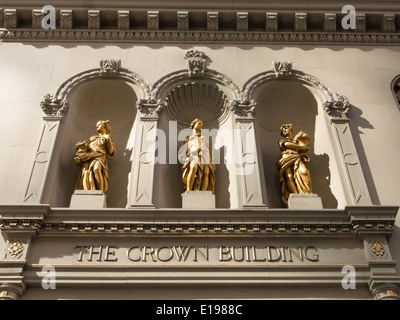 Architectural Detail on The Crown Building, NYC Stock Photo