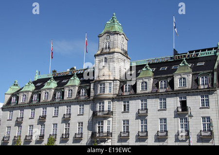 The famous Grand Hotel on Karl Johans Gate in central Oslo which is the venue for the annual Nobel Peace Prize Stock Photo