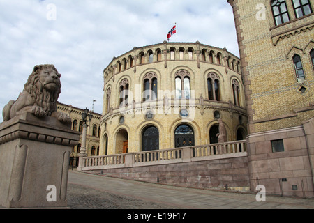 Norwegian Parliament Building in Oslo Stock Photo