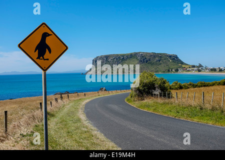 The geological formation known as The Nut at Stanley in Tasmania Stock Photo