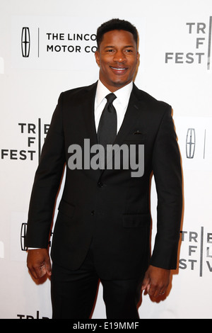 Actor Nate Parker attends the 'Every Secret Thing' premiere at the BMCC TriBeCa PAC during the 2014 TriBeCa Film Festival. Stock Photo