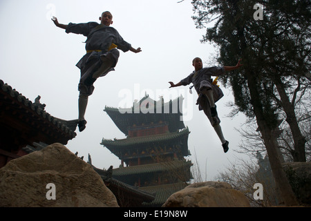 Shaolin Monastery or Shaolin Temple, a Chán Buddhist temple on Mount Song, near Dengfeng, Zhengzhou, Henan province, China Stock Photo