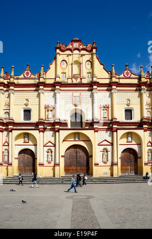 Facade 16th century San Cristobal Cathedral San Cristobal de las Casas Chiapas Mexico Stock Photo