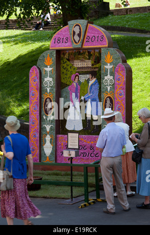 St Ann's Well, Well Dressing, Buxton, Derbyshire Stock Photo