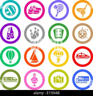 Sport icons set, vector illustration Stock Vector