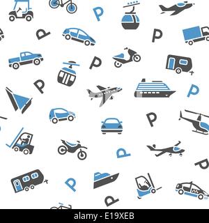 Seamless backdrop transport icons - wrapping paper, 10eps Stock Vector