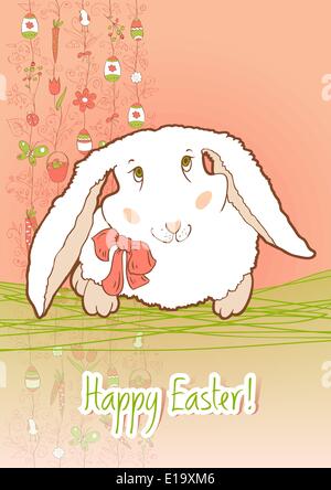 Greeting card for congratulations on the occasion of Easter Stock Vector