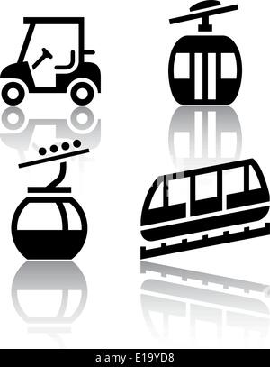 Set of transport icons - Recreation, vector illustration Stock Vector