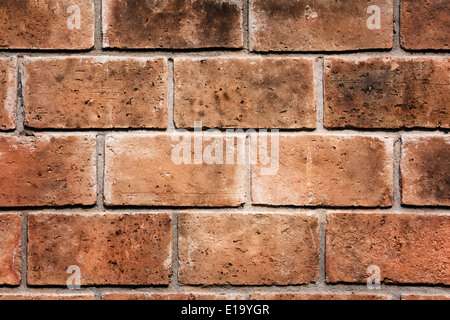 Burnt big brick wall texture pattern background. Stock Photo