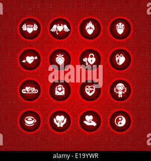 Set valentine's day icons, vector symbols, 10eps Stock Vector