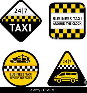 Taxi - set labels Stock Vector