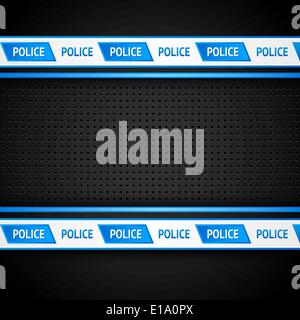 Metallic perforated black sheet, police background, 10eps Stock Vector