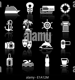 Tourism, Sport with reflection. Vector Stock Vector