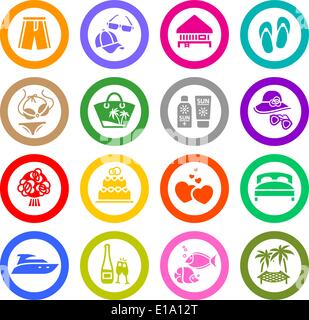 Recreation, icons set, vector illustration Stock Vector