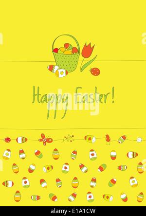 Use this to design an Easter card Stock Vector