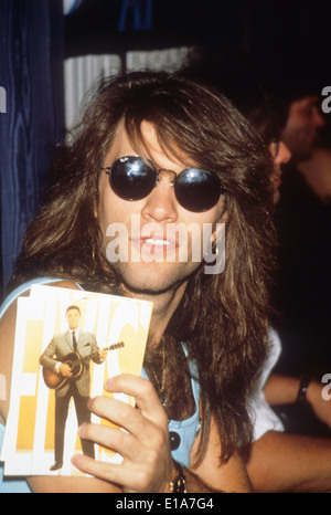 BON JOVI US rock group with Jon Bon Jovi about 1986 Stock Photo