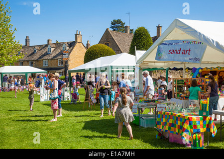 Cotswolds village of Broadway Village Fete or summer fair Broadway village Cotswolds, Worcestershire, England, UK, GB, Europe Stock Photo