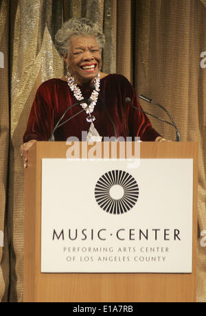 Feb. 23, 2007 - Los Angeles, California (CA, United States - Maya Angelou is an American poet, memoirist, actress and an important figure in the American Civil Rights Movement. She speaks at the Dorothy Chandler Pavilion Febuary 23, 2007, in Los Angeles. (Credit Image: © Ringo Chiu/ZUMAPRESS.com) Stock Photo