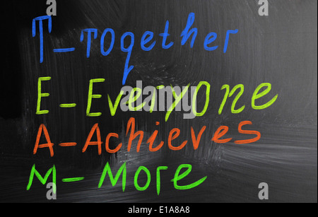 team handwritten with chalk on a blackboard Stock Photo