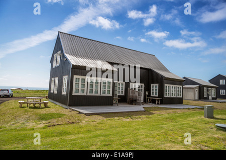 Kjarvalstrod Guest house, Hellnar, Snaefellsnes Peninsula, Iceland Stock Photo