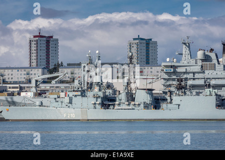 German aircraft carrier in Reykjavik Harbor, Reykjavik, Iceland Stock Photo