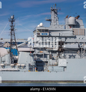 German aircraft carrier in Reykjavik Harbor, Reykjavik, Iceland Stock Photo