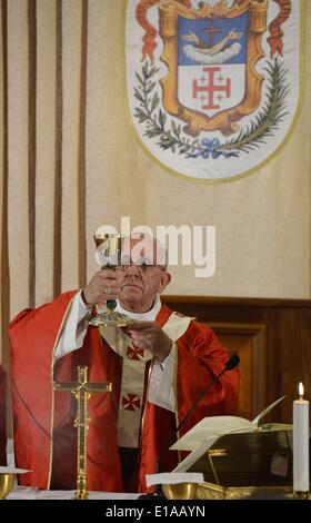 Jerusalem, Israel. 26th May, 2014. Pope Francis during the visit in Israel. © Haim Zach/NurPhoto/ZUMAPRESS.com/Alamy Live News Stock Photo