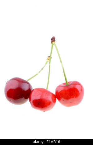 Sweet cherries isolated on a white background Stock Photo