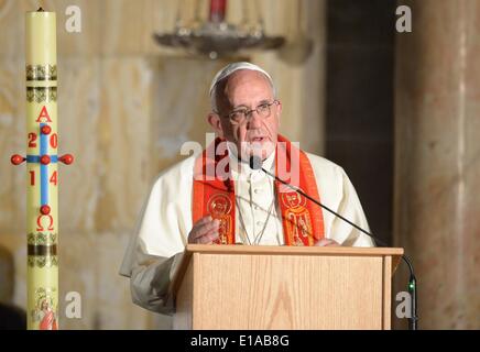 Jerusalem, Israel. 26th May, 2014. Pope Francis during the visit in Israel. © Mark Neyman/NurPhoto/ZUMAPRESS.com/Alamy Live News Stock Photo