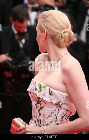 Nadja Auermann at the the Grace of Monaco gala screening and opening ceremony red carpet at the 67th Cannes Film Festival France Stock Photo