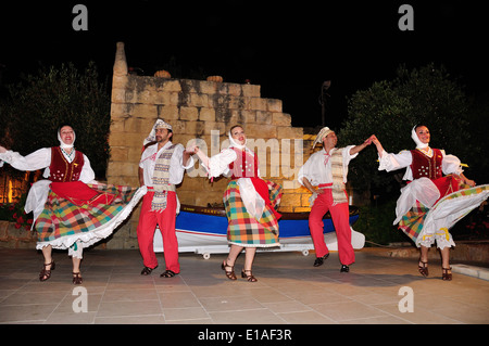 Maltese Folklore Dinner Show, The Limestone Heritage Park and Gardens, Siggiewi, Western District, Republic of Malta Stock Photo