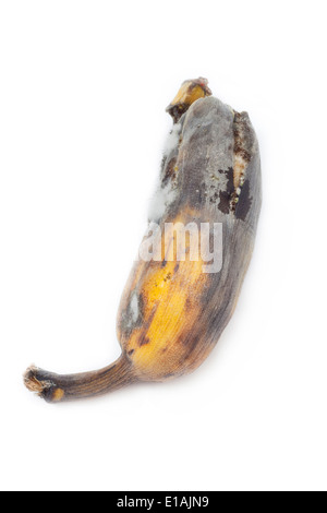 Rotten banana isolated on a white background Stock Photo