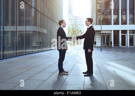 two businessmen shaking hands Stock Photo