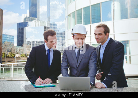 team of architects and engineer Stock Photo