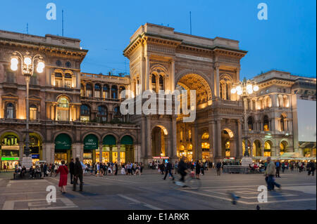 Shopping arcade Galleria Vittorio Emanuele II, Milan, Lombardy, Italy Stock Photo
