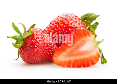 sweet ripe strawberry isolated on white Stock Photo - Alamy