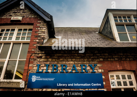 The old Thirsk Library building in Finkle Street. Thirsk. Stock Photo