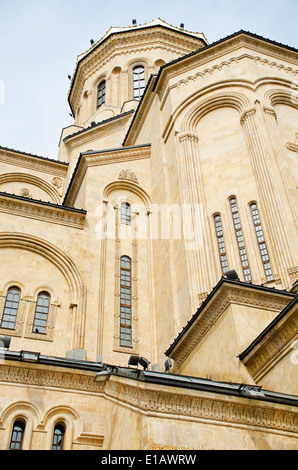 The holy trinity cathedral of tbilisi, commonly known as Sameba is the main Cathedral of the Georgian Orthodox Church located in Stock Photo