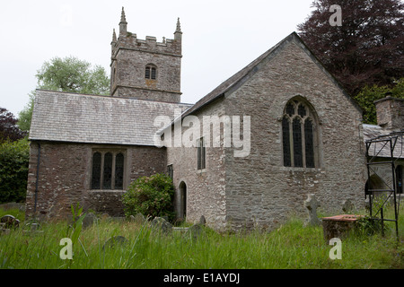 St Wenna's Church at Morval, near Looe in Cornwall, Saint Wenna was a Cornish saint, Stock Photo
